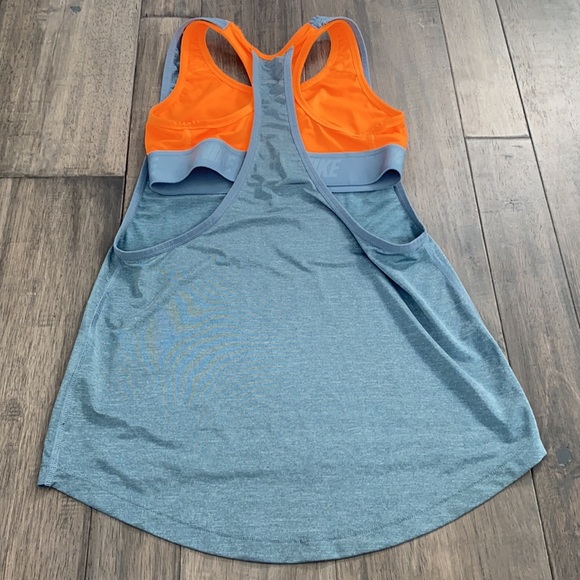 Nike Dri-Fit Tank Top W/Build In Sports Bra Sz‎ XS - Picture 5 of 6